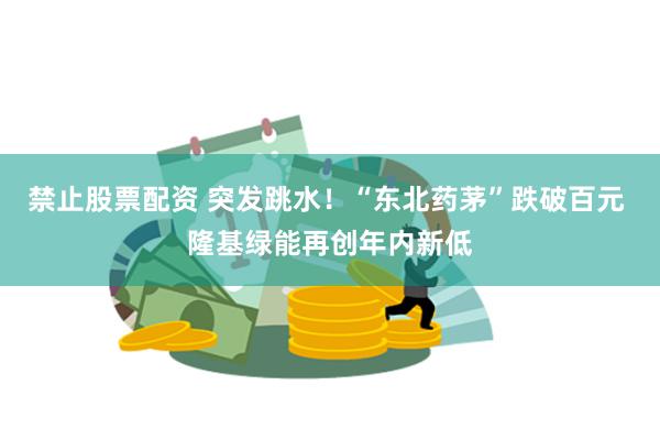 禁止股票配资 突发跳水！“东北药茅”跌破百元 隆基绿能再创年内新低