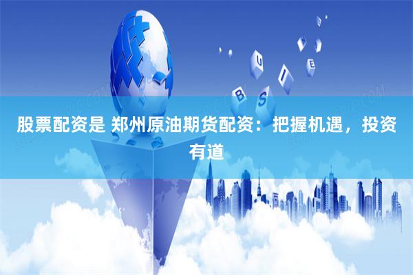 股票配资是 郑州原油期货配资：把握机遇，投资有道